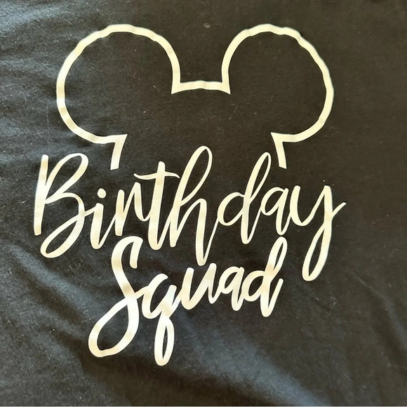 Bella Canvas Disney Birthday Squad women's size XL black t-shirt - Picture 2 of 4